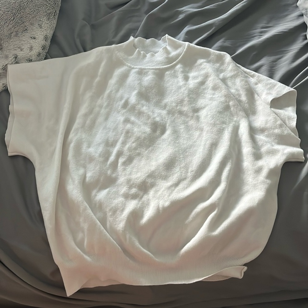 White business casual sweatshirt